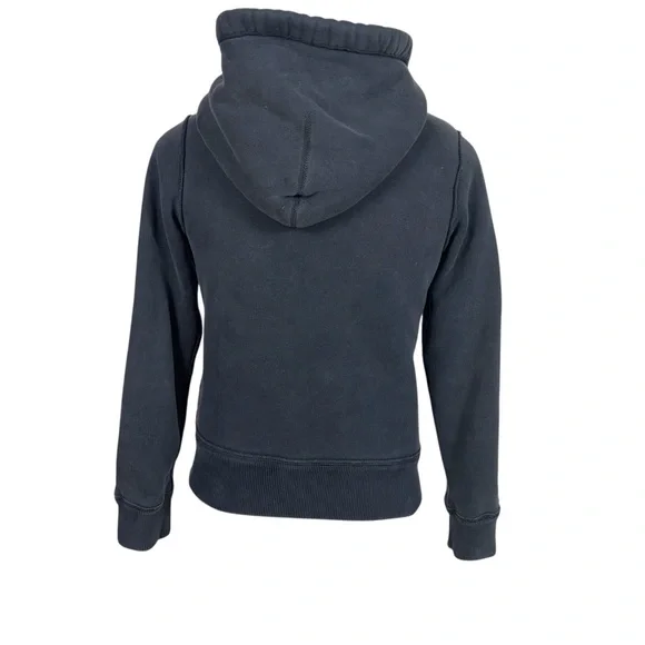 Abercrombie Fitch Vintage Y2K Full Zip Sherpa Lined Hoodie Jacket Blue Size M - Picture 2 of 7